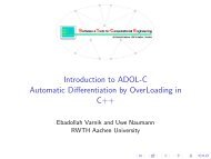 Introduction to ADOL-C Automatic Differentiation by OverLoading in ...