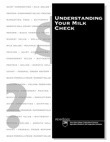 Understanding Your Milk Check - Understanding Dairy Markets