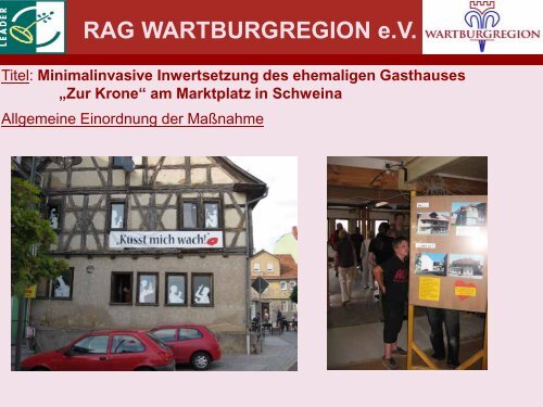 „Zur Krone“ am Marktplatz in Schweina - RAG Wartburgregion