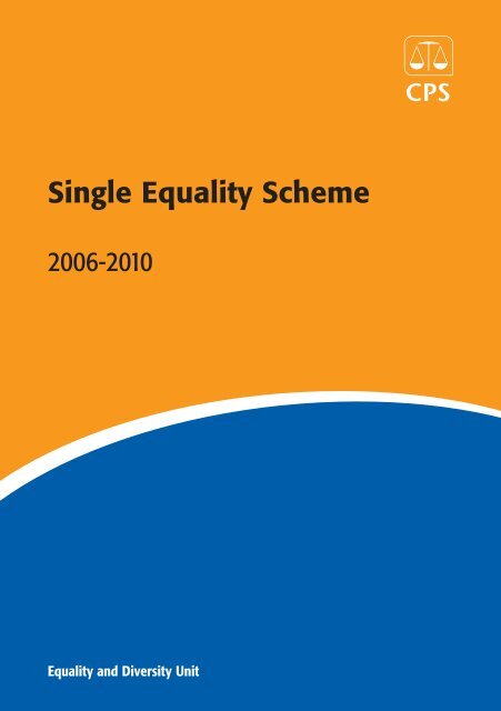 Single Equality Scheme 1 12pt - Crown Prosecution Service