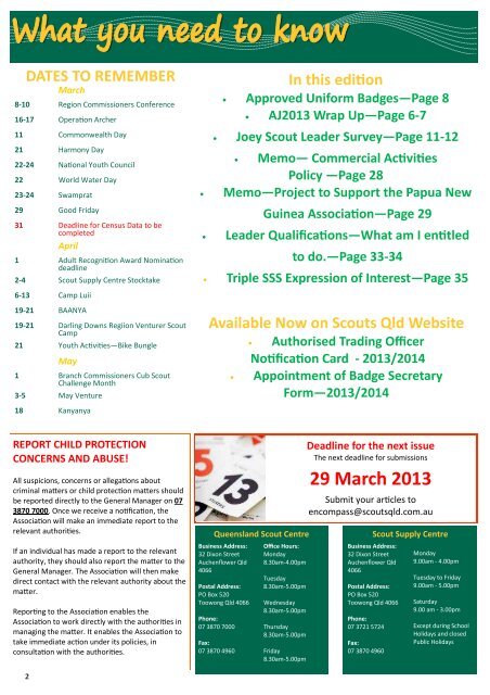 Encompass Issue 50 â March 2013 - Kirwan Scout Group