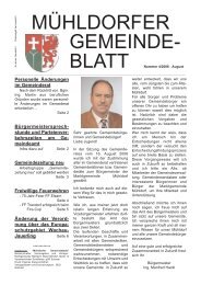 Gemeindeblatt August 2006 - Marktgemeinde MÃ¼hldorf in der Wachau