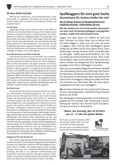 Beilngries aktuell - Ausgabe 09/2012