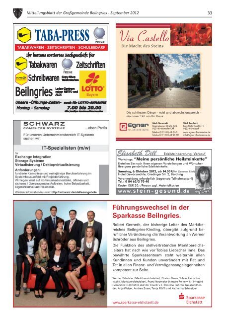 Beilngries aktuell - Ausgabe 09/2012