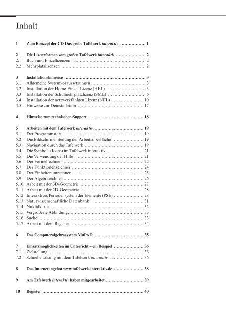 Benutzerhandbuch herunterladen - Tafelwerk interaktiv