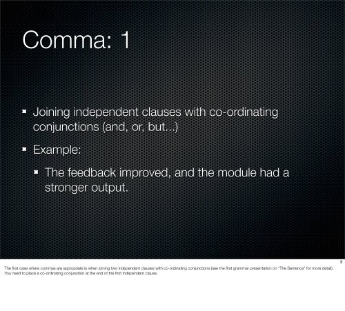 Grammar Presentation: Punctuation - Student Development Services