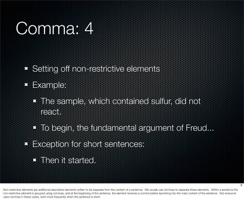 Grammar Presentation: Punctuation - Student Development Services