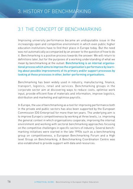 A prActicAl guide Benchmarking in european Higher education