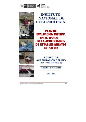 PLAN DE EVALUACION - Instituto Nacional de OftalmologÃ­a