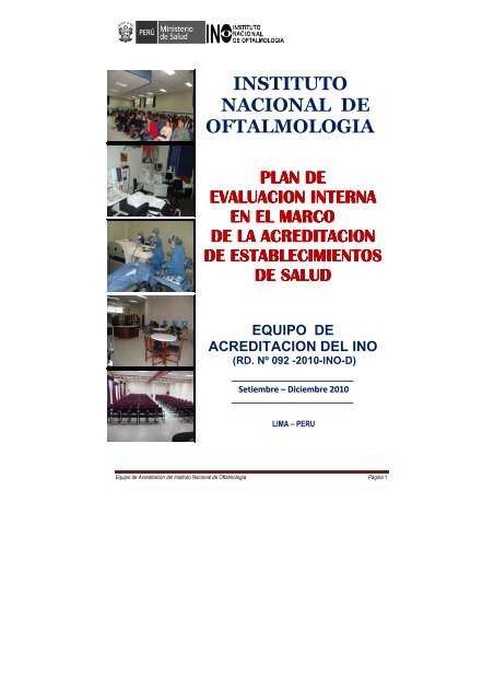 PLAN DE EVALUACION - Instituto Nacional de OftalmologÃ­a