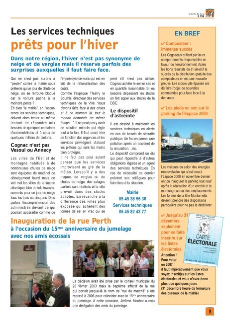 MAGAZINE MUNICIPAL D'INFORMATIONS - N ... - Ville de Cognac