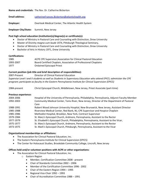 resume - ACPE