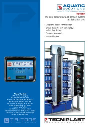 TRITONE The only automated diet delivery system for Zebrafish labs