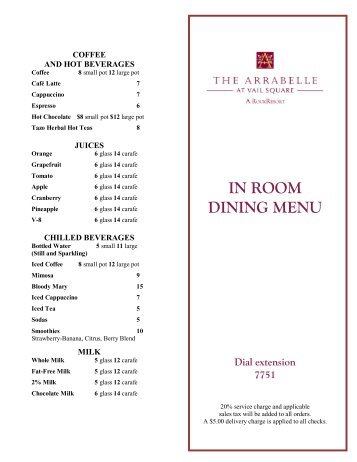 in-room dining service