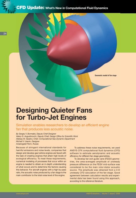 Designing Quieter Fans for Turbo-Jet Engines - Ansys