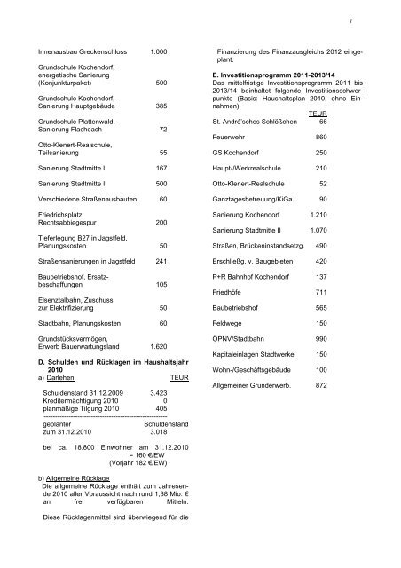 Download der Informationen - Stadt Bad Friedrichshall