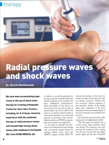 Radial pr and shock - Storz ESWT