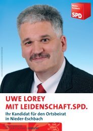 UWE LOREY MIT LEIDENSCHAFT.SPD. Ihr ... - SPD Frankfurt