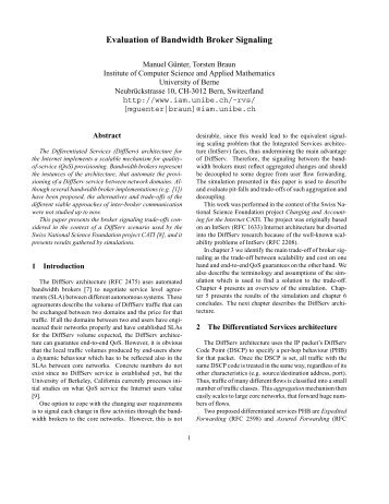 Evaluation of Bandwidth Broker Signaling - ICNP