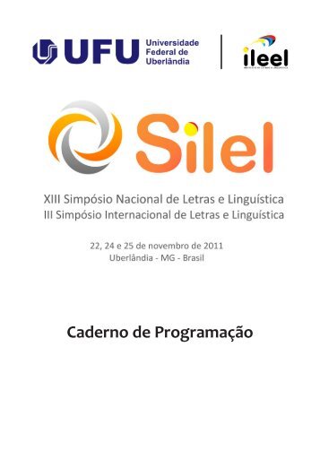 Caderno de ProgramaÃ§Ã£o - Instituto de Letras e LingÃ¼Ã­stica ...