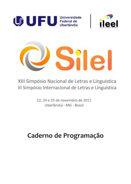 Caderno de ProgramaÃ§Ã£o - Instituto de Letras e LingÃ¼Ã­stica ...