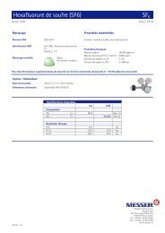 Hexafluorure de soufre - Messer