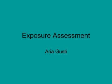 Exposure Assessment Concept