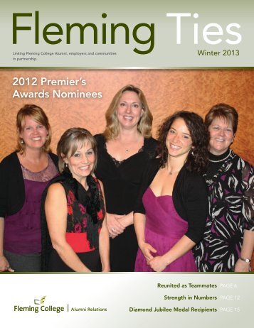 2012 Premier's Awards Nominees - Fleming College