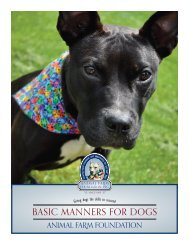 bASic mAnnerS for dogS - Animal Farm Foundation