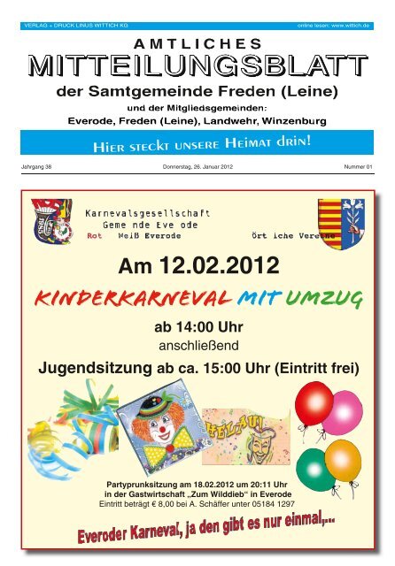 Am 12.02.2012 - Samtgemeinde Freden