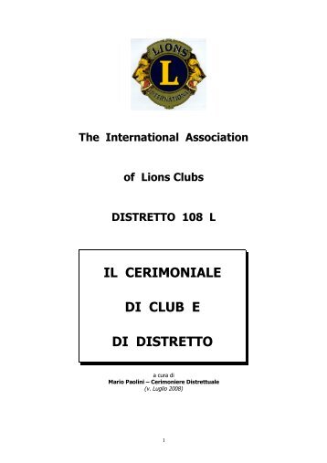 formato PDF 1400 kB. - Lions: Distretto 108 L