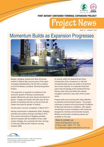 Port Botany Expansion Project News Issue 2 - Sydney Ports