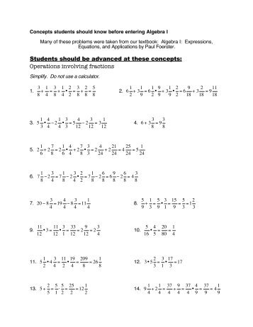 to download the Algebra Review Packet Answer Key