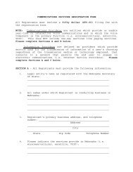 Communications Provider Registration Form - Nebraska Public ...