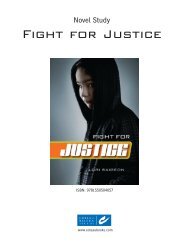 Fight for Justice Novel Study Guide - Coteau Books