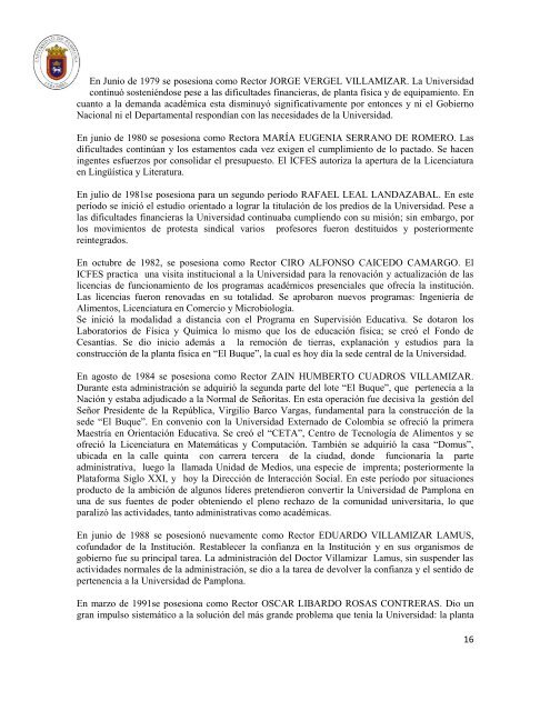 Plan de Desarrollo Institucional 2012 - 2020 - Universidad de ...