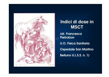 Indici di dose in MSCT