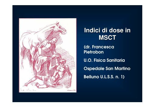 Indici di dose in MSCT
