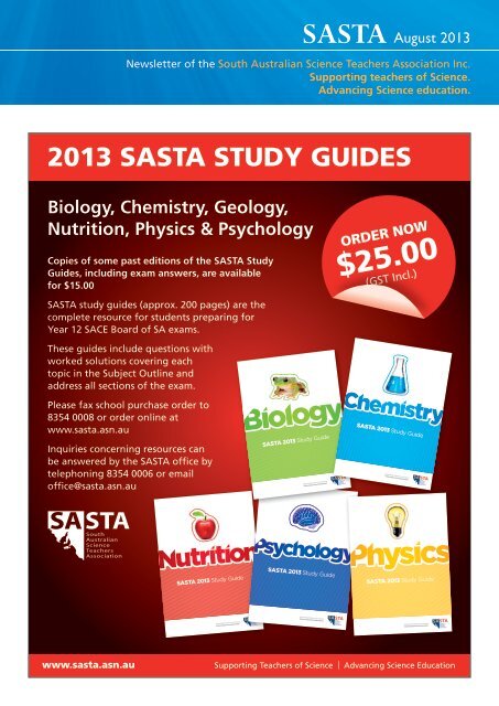 SASTA Newsletter_August 13 (3.9 mb, PDF) - South Australian ...