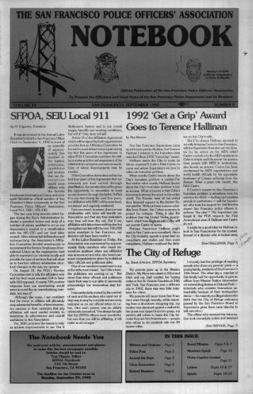 September 1992 - San Francisco Police Officers Association