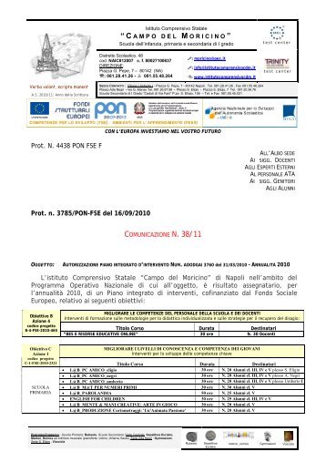 comunicazione_38_11 .pdf - Istituto Comprensivo Statale "Campo ...