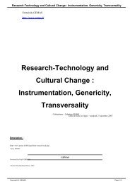 Research-Technology and Cultural Change : Instrumentation ...