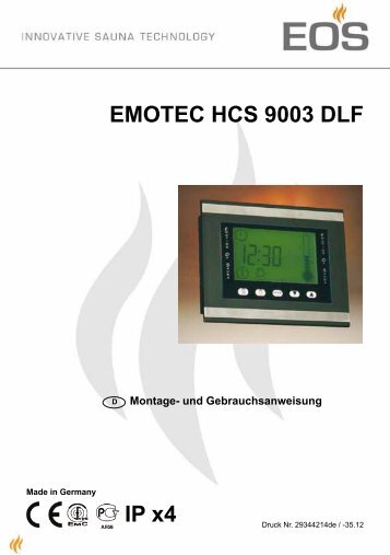 IP x4 EMOTEC HCS 9003 DLF - EOS Werke Günther GmbH