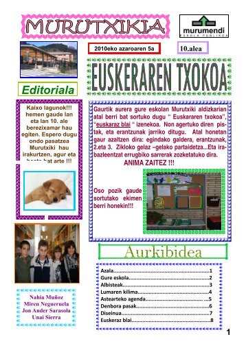 Editoriala - Murumendi Eskola Publikoa