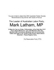 Mark Latham, MP - Australian Fabian Society