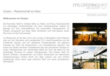 Oosten – Realwirtschaft am Main - FPS Catering