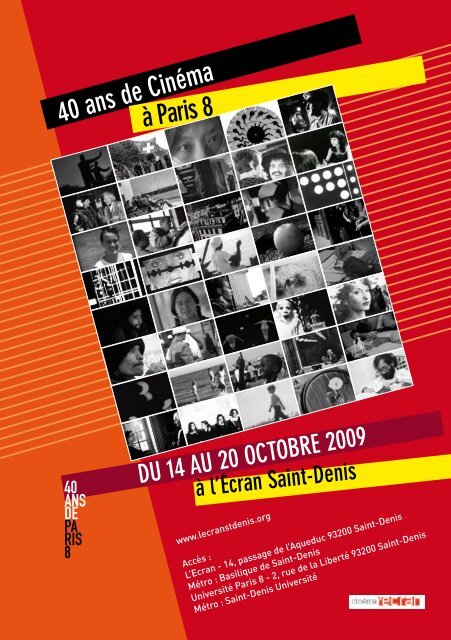 40 ans de Cinéma à Paris 8 - Université Paris 8