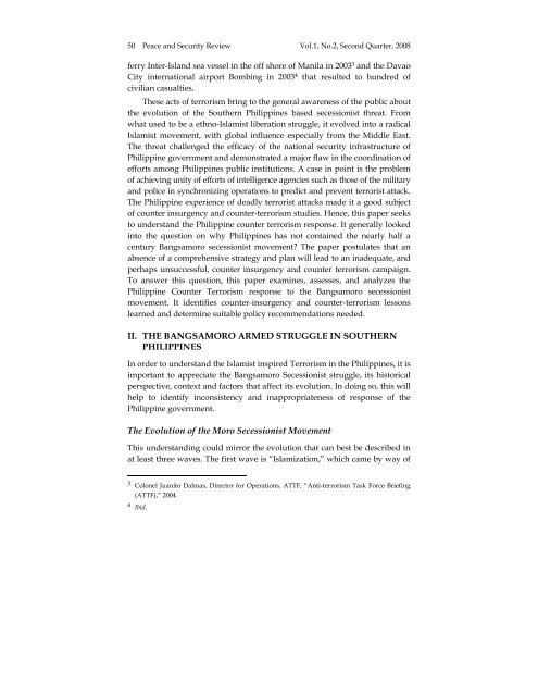 Peace and Security Review, Vol.1 No. 2 - International Centre for ...