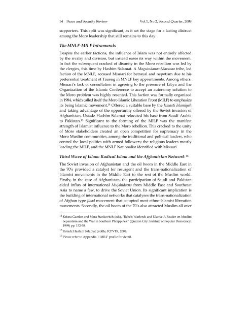 Peace and Security Review, Vol.1 No. 2 - International Centre for ...