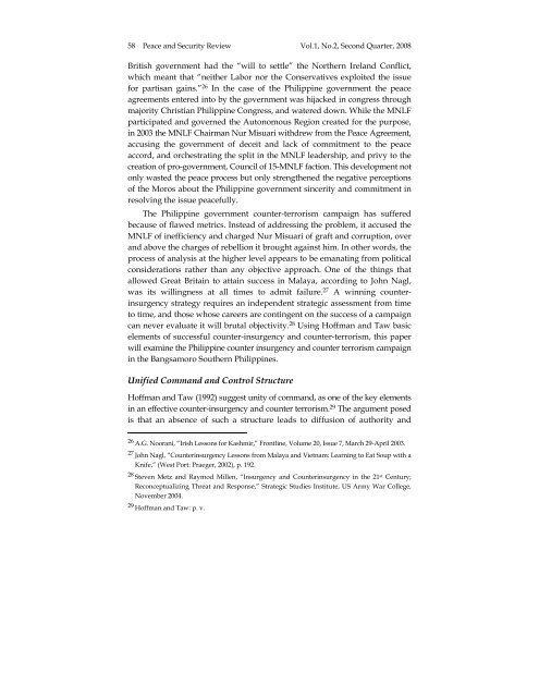 Peace and Security Review, Vol.1 No. 2 - International Centre for ...